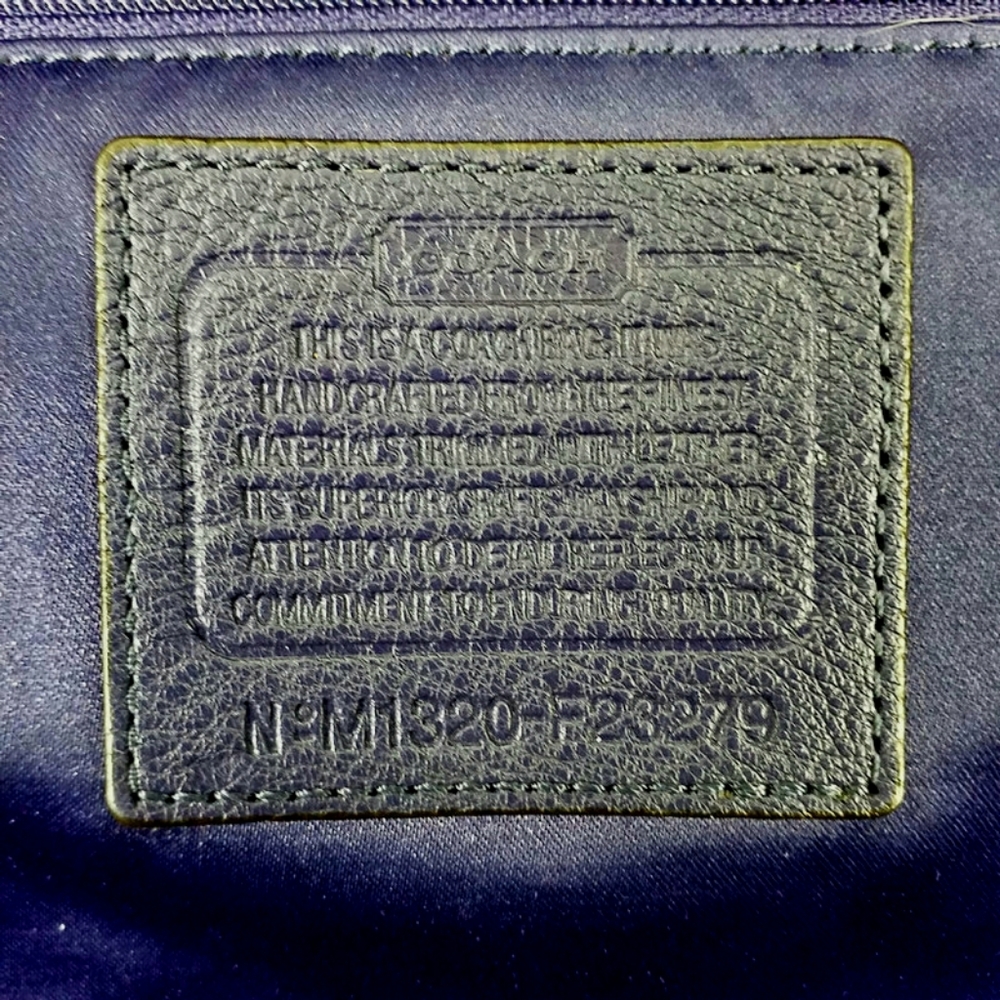 Coach F23279 Signature Park Khaki Indigo Hobo Shoulder Bag Convertible - Picture 11 of 16
